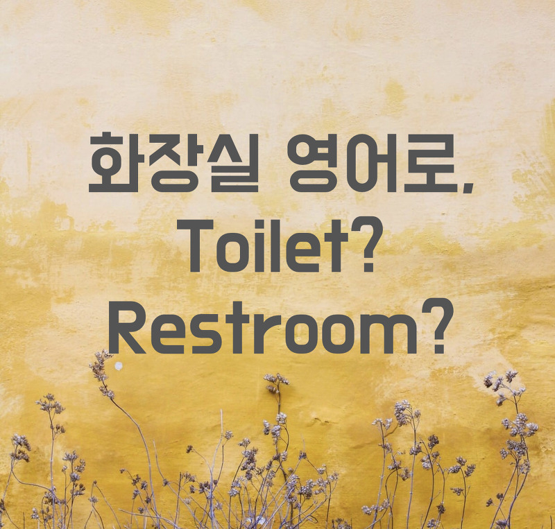 화장실 영어로, toilet일까 restroom일까