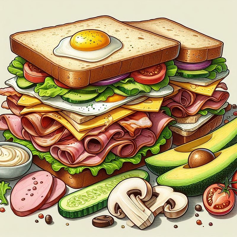 냉장고 털어서 미슐랭 찍자! 샌드위치 신세계 오픈 - 클럽 샌드위치 🥪