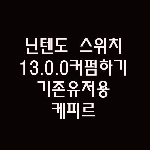 닌텐도 스위치 기존 커펌 유저 13.0.0 버전 업그레이드 하는법 케피르, 케피어(kefir) 설치하기(파일 삭제 및 초기화하지 않아도 됨)