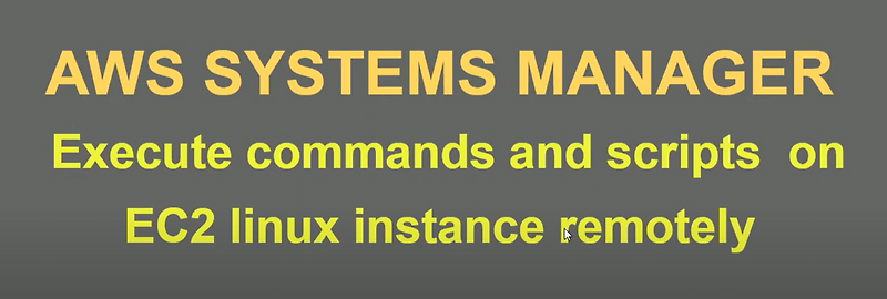 [참고] AWS Systems Manager : Execute commands & scripts on EC2 Linux ...
