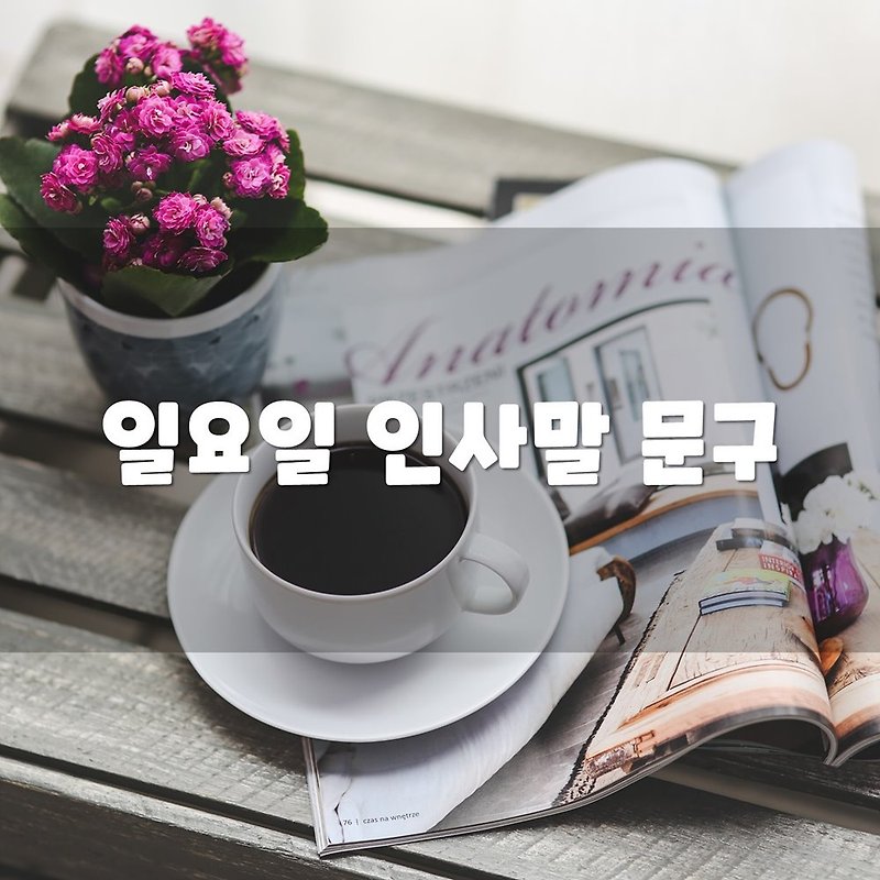 일요일 인사말 문구 모음(문자, 카톡, 이미지, 안부 인사)