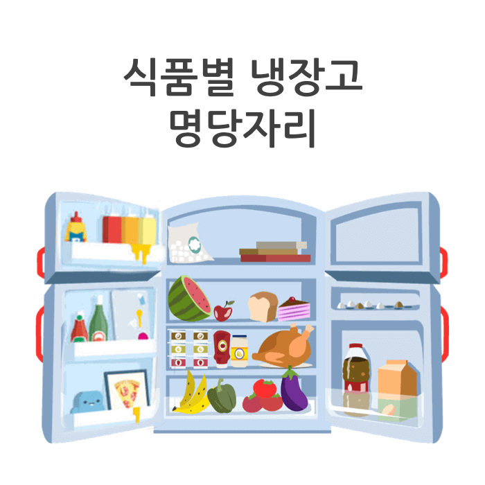 식품별 냉장고 사용법 및 관리, 보관 방법.