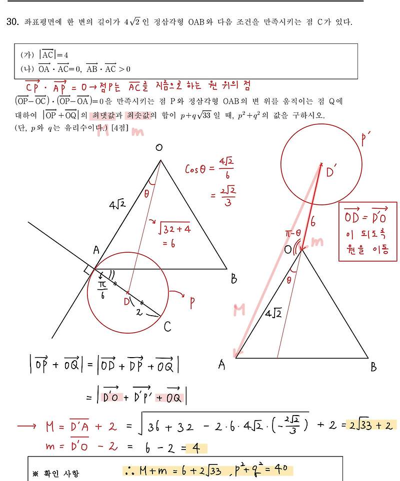 2025 사관학교 수학 기하 해설