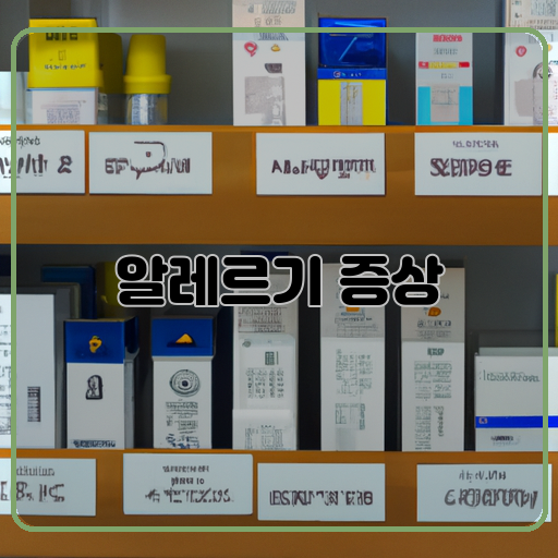 알레르기 증상 신호를 알아보자!