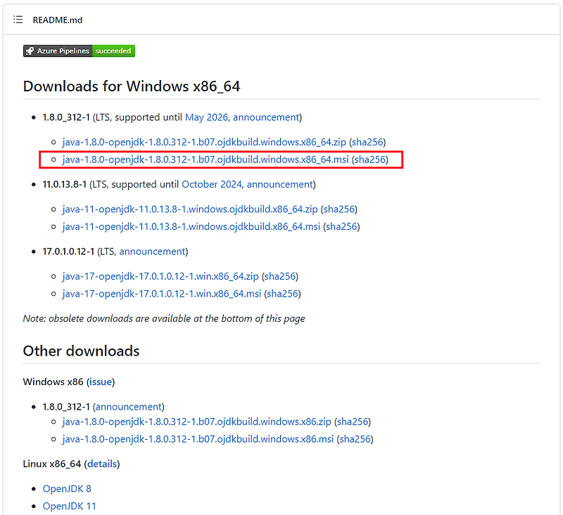 java openjdk 1.8