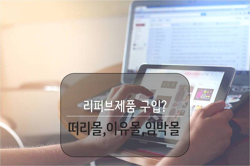 떠리몰, 이유몰, 임박몰 등 온라인 리퍼브샵으로 짠테크