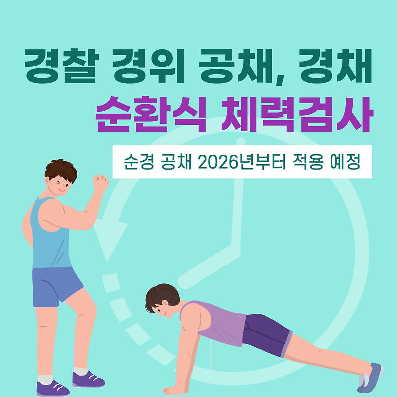 경찰 경위(간부후보생) 공채, 경채 시험 순환식 체력 검사: 순경 2026년 적용