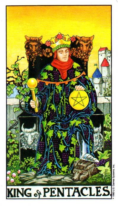 	궁정카드(코트카드) 동전 왕 (KING OF PENTACLES) : 부와 성공한 지도자 카드