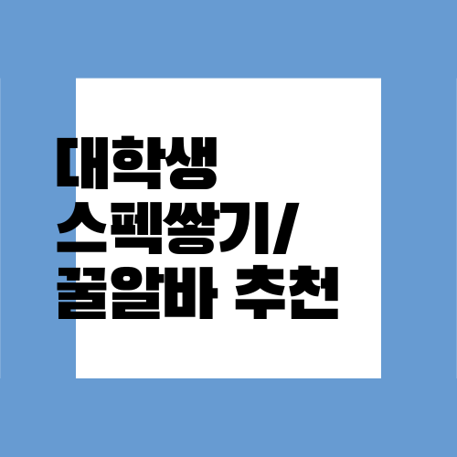 반수생/대학생 꿀알바 찾는법, 알바 후기, 무경력 알바