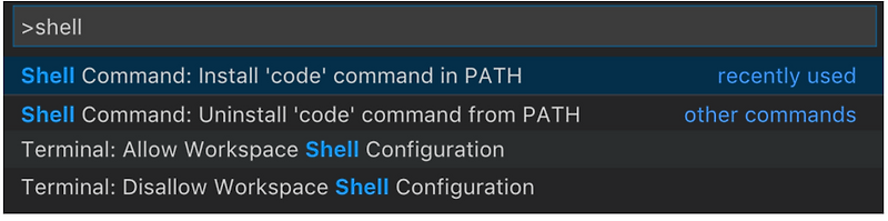 [2019.10.11] Mac 터미널로 VScode 여는 'code' 명령어를 영구적용 시키는 법