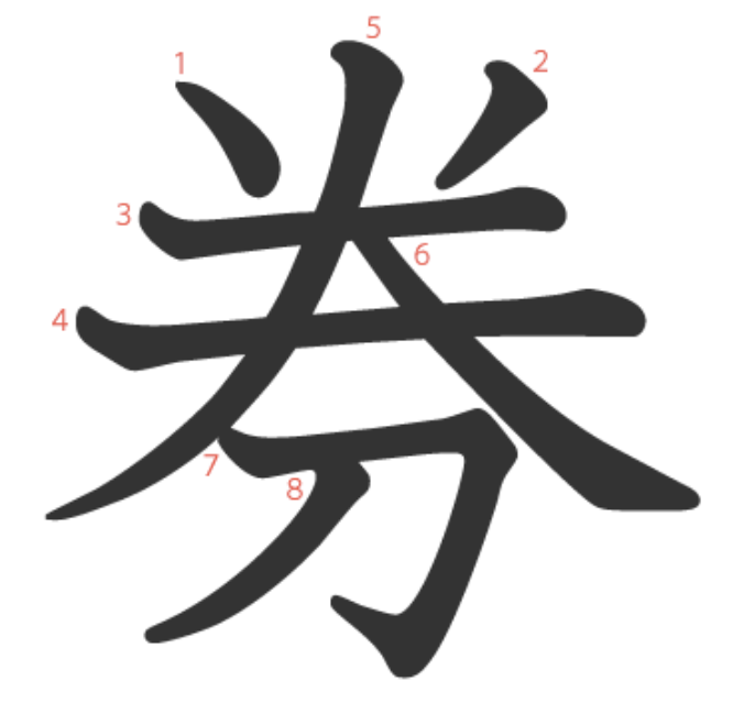 731.「券」 :: 일본어 한자 공부방 