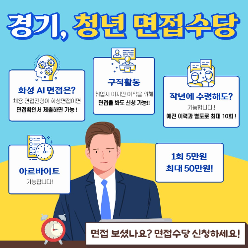 면접수당 1회 5만원, 최대 50만원 받는 청년면접수당 신청 및 모집안내