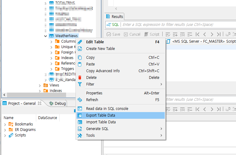 dbeaver export to csv