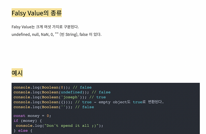 10. Truthy and Falsy