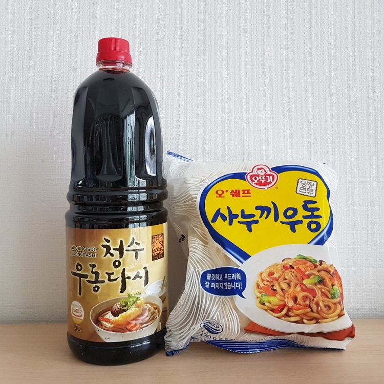 청수우동다시, 오뚜기 사누끼 우동면 - 집에서 우동 만들기 최강조합