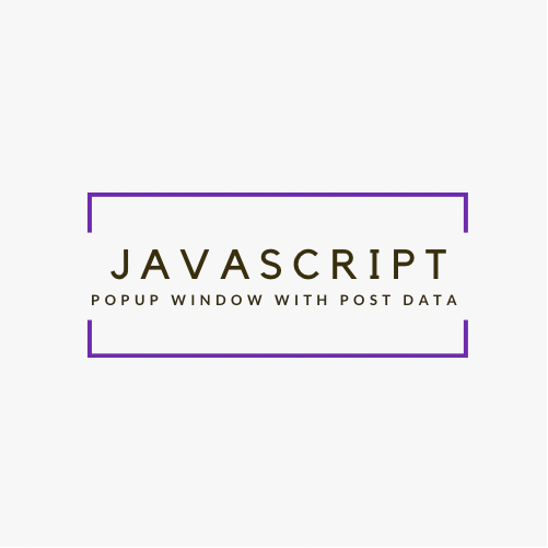 javascript :: POST 방식으로 새 창 띄우기