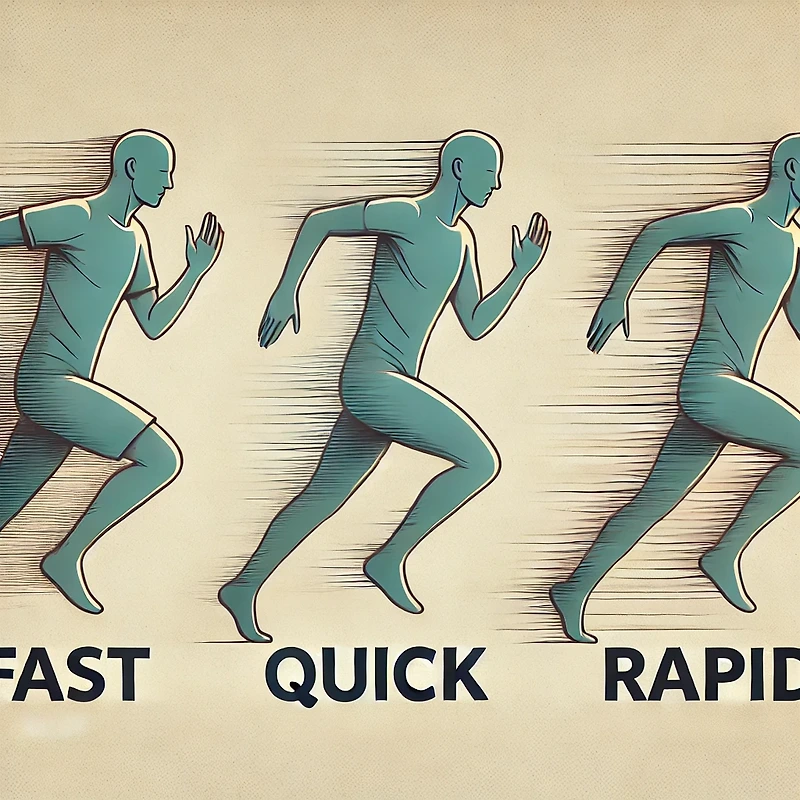 “Fast”, “Quick”, “Rapid”의 차이점: 빠름을 표현하는 다양한 영어 단어