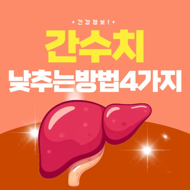 간수치 낮추는법 4가지 정상범위 체크팁