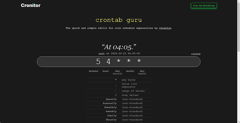 GitHub Actions 의 cron 표현식 알아보기
