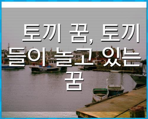 토끼 꿈, 토끼들이 놀고 있는꿈