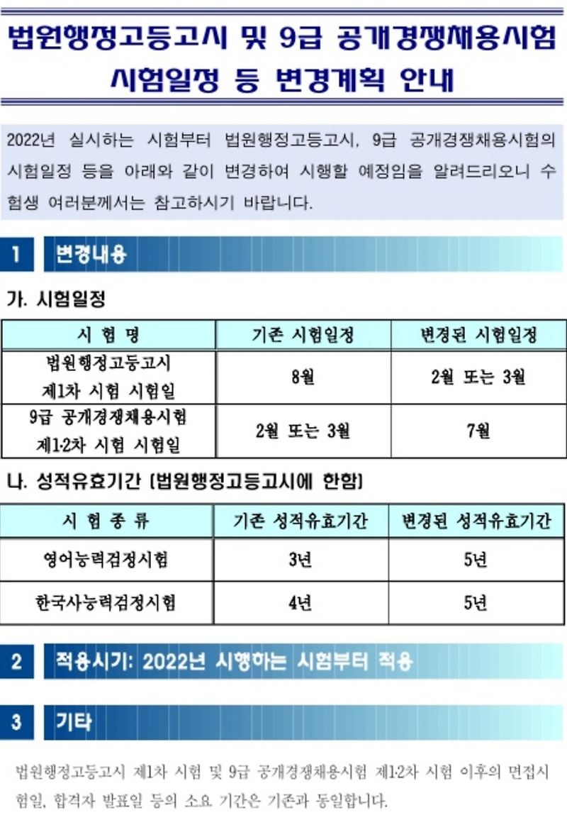 9급 법원직공무원 선발인원 2022년 확정 대폭 증원