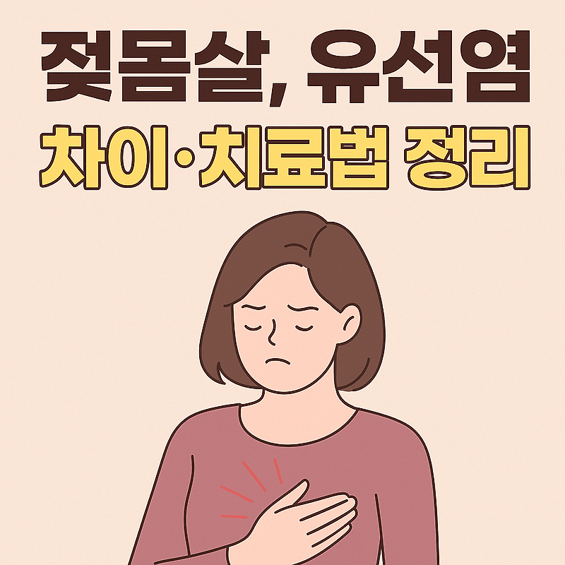 젖몸살 유선염 차이, 증상·원인·치료법 완벽정리 (수유 중 통증 해결법까지)