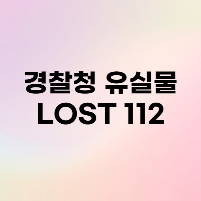 지하철에서 물건을 잃어버렸다면? 경찰청 유실물 통합포털 Lost112