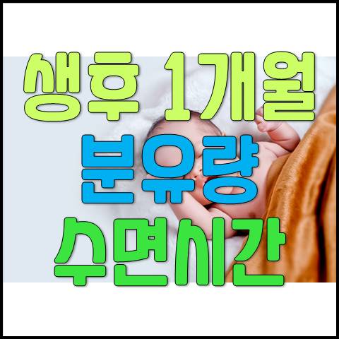 생후 1개월 아기 분유량,수유텀 및 수면시간(수면훈련,잠투정)