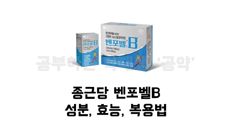 종근당 벤포벨 B - 육체피로, 체력저하, 눈의피로, 근육통 : 벤포벨B 성분, 효과, 효능을 알아봅시다! by  공부하는 약대생 '공약'