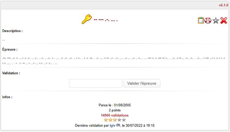 [Cryptography] [Newbie Contest] Cryptographie - -- --- .-. ... . — Nothing