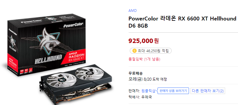 6600XT 성능 가격 출시일 리뷰
