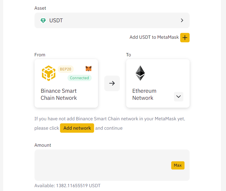 바이낸스 브릿지) 메타마스크 Bsc 에서 Eth 네트워크로 코인 옮기는 방법