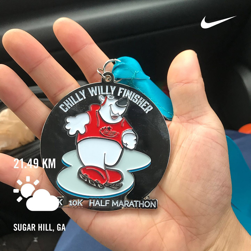 'Chilly Willy Half Marathon'에 참가해 보았습니다.