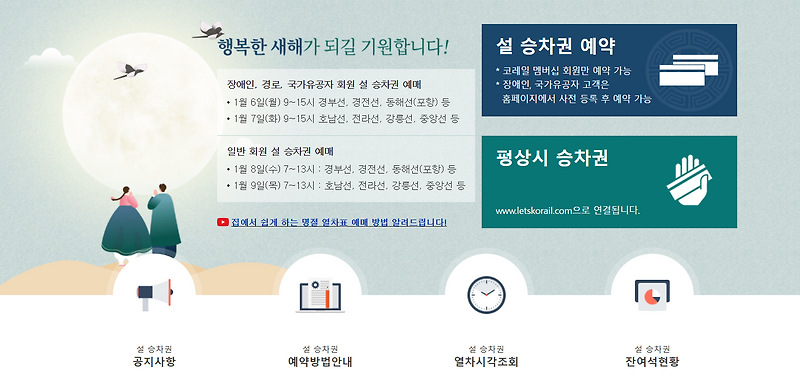 설날 기차표 예매 | 코레일 설 예매 | 2025 설날 기차표 예매 | 취소표 예매