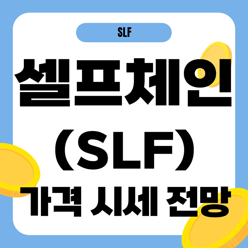 셀프체인 코인(SLF) 완전 정리! 실시간 시세, 전망