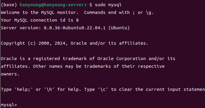[Ubuntu] MySQL 설치& DB접속 계정 생성