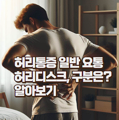 허리통증 일반 요통 허리디스크, 구분은? 알아보기