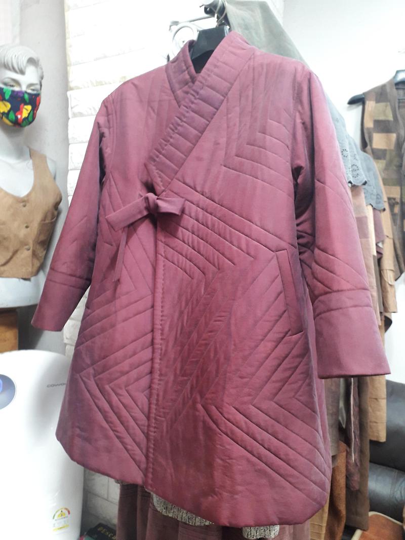 실크 누비코트