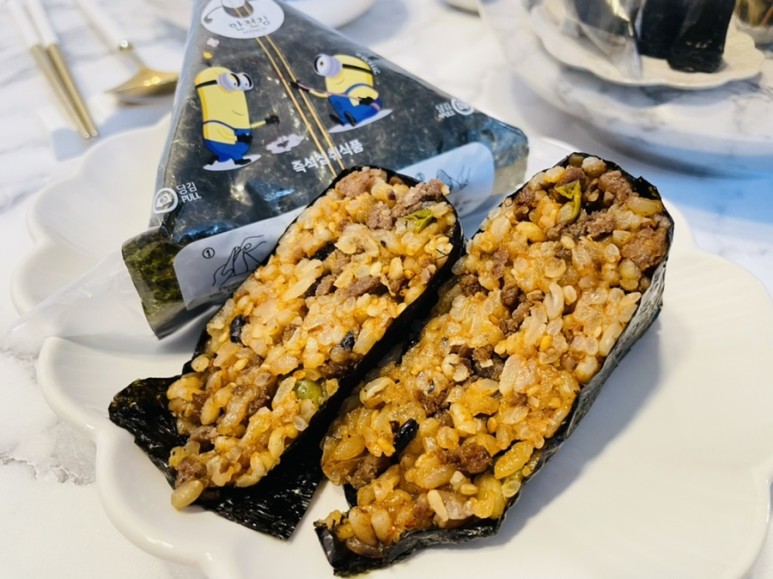 삼각김밥용 김 삼각김밥 김싸는법 전주비빔 삼각김밥 만들기