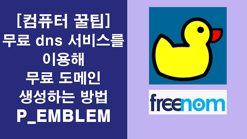 무료 도메인 호스팅 서비스 사용하는 방법 – 무료 dns 서비스 추천[duckdns, freenom]