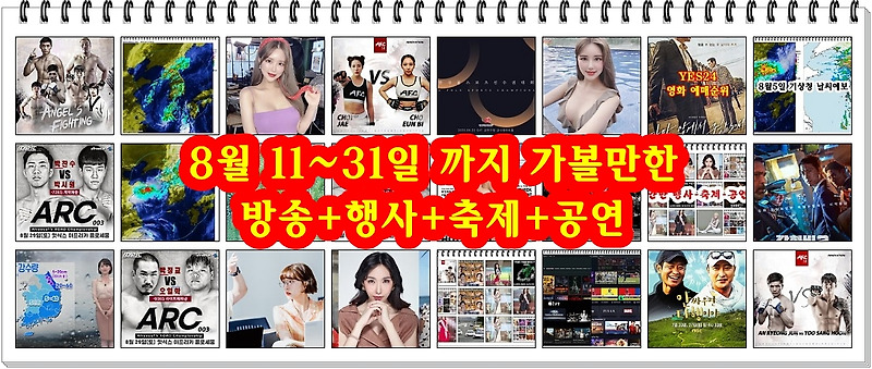 8월 가볼만한곳, 행사+축제+공연+전시회