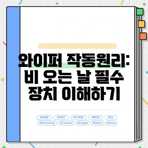 와이퍼 작동원리: 비 오는 날 필수 장치 이해하기