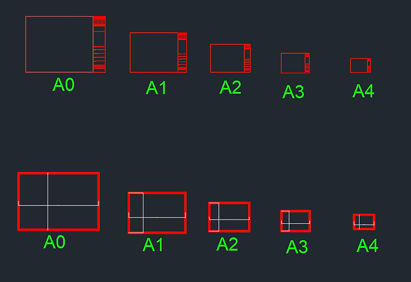 [무료 도면 폼 도면 템플릿 도면 와꾸 A0 A1 A2 A3 A4 A5 FORM DWG 다운로드]