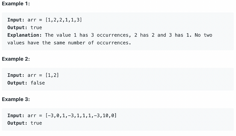 leetcode-python-1207-unique-number-of-occurrences