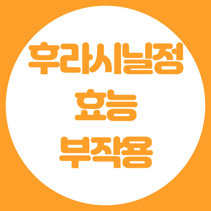 후라시닐정 부작용 질염약 알아보기