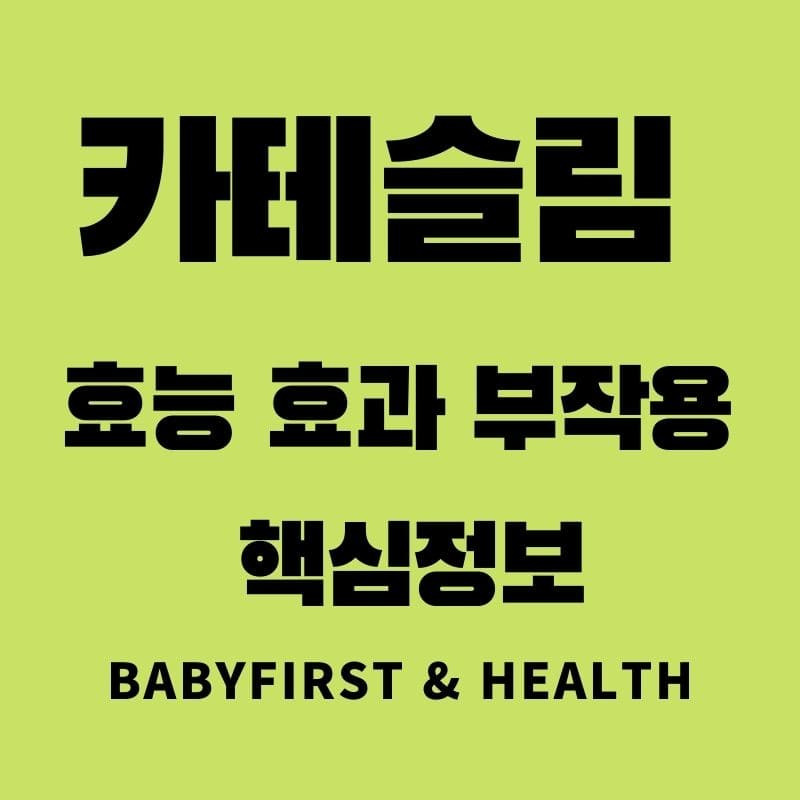 카테슬림 효능 효과 부작용 핵심정보 :: BaBy First & Health