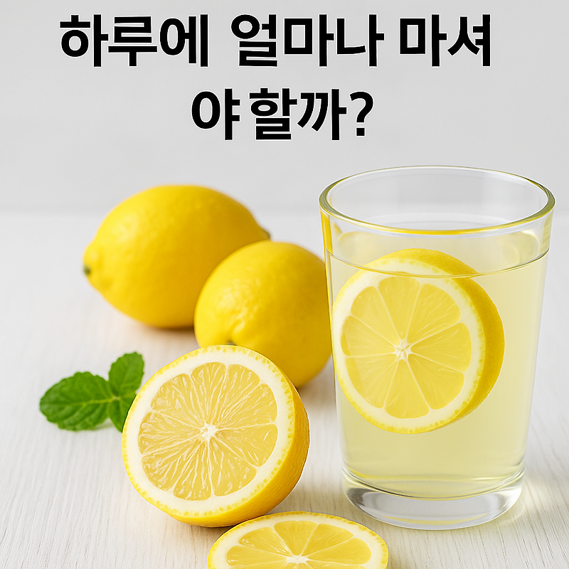 레몬 물 다이어트, 하루에 얼마나 마셔야 할까?🍋