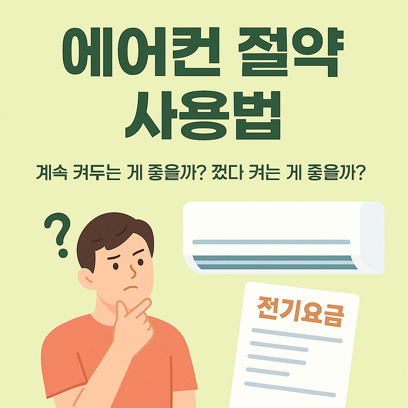 에어컨 절약 사용법, 계속 켜두는 게 좋을까? 껐다 켜는 게 좋을까?