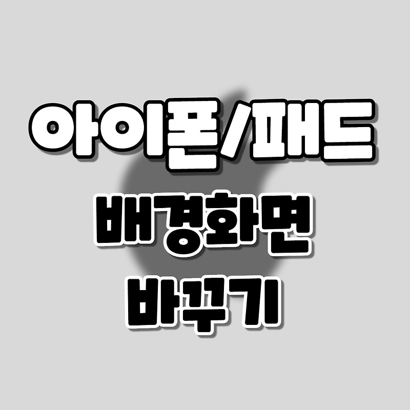 아이폰 배경화면을 바꾸는 9가지 방법 (+ 아이패드)