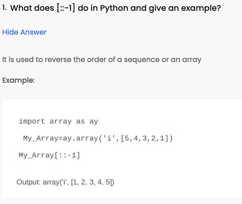 python - interview questions (Turing) Q1 ~ Q10